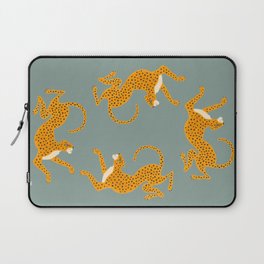 Leopard Race - blue Laptop Sleeve