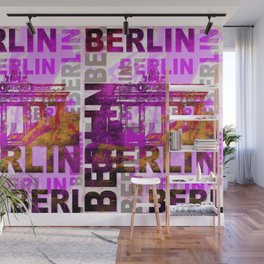 Berlin pop art typography illustration Wall Mural