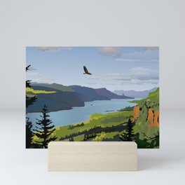 The Columbia River Gorge BRIGHTER! Mini Art Print