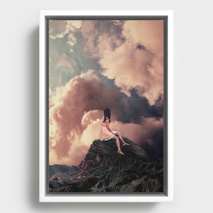 You came from the Clouds Framed Canvas
