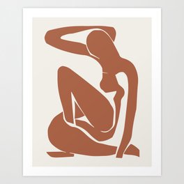 Matisse Woman Terracotta 1, Henri Matisse Abstract Art Decor Art Print