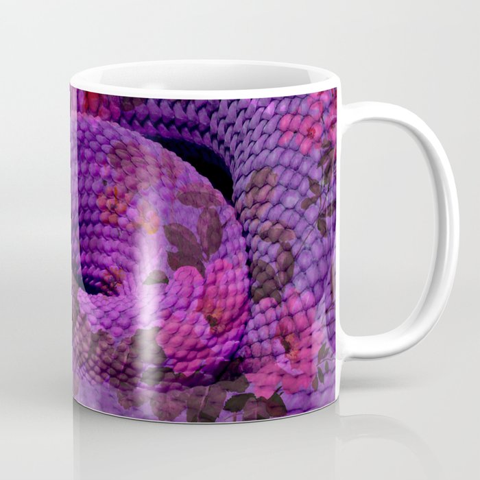 Floral Snake Purple Coffee Mug