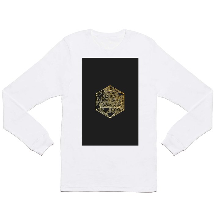 Gold Icosahedron Long Sleeve T Shirt