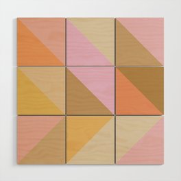 Geometric Shapes 10 in Pastel Wood Wall Art