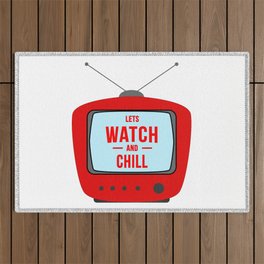 Television lets watch and chill Outdoor Rug