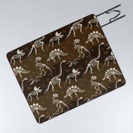 Dinosaur Fossils Pattern Picnic Blanket