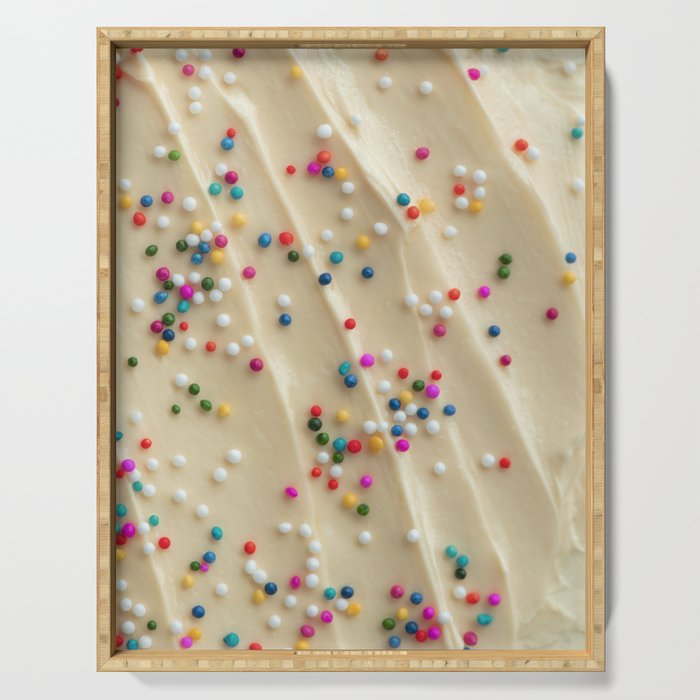 Vanilla Frosting & Candy Sprinkles Serving Tray