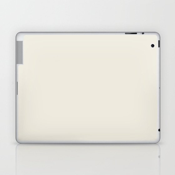 Creamy Off White Ivory Solid Color Pairs PPG Horseradish PPG1086-1 - All One Single Shade Hue Colour Laptop & iPad Skin