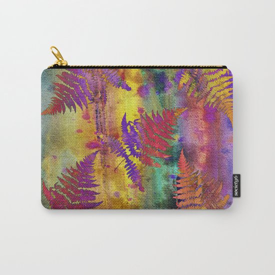 Colorful Fern Leaves QW Carry-All Pouch
