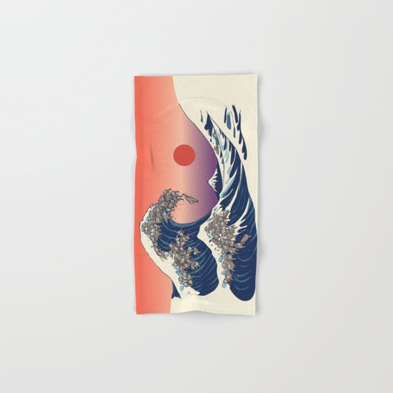 The Great Wave of Sloth Hand & Bath Towel