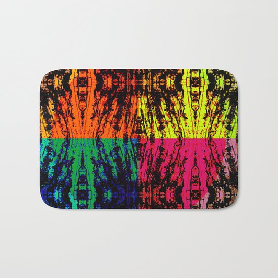 4 different squares Bath Mat