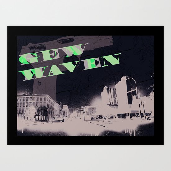 Gun Wavin, New Haven Art Print