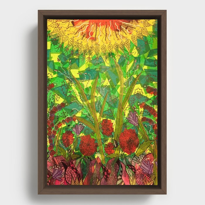 "Jardin Soleado" Framed Canvas