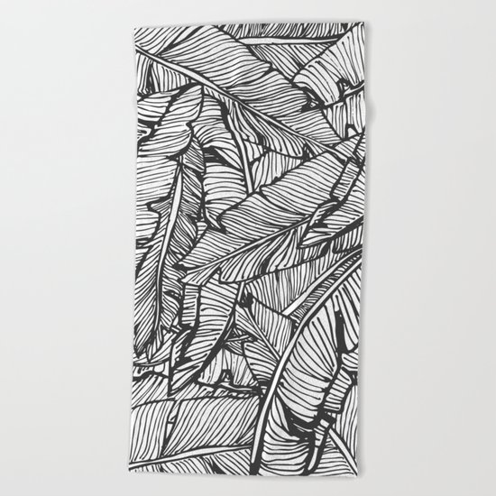 Black & White Jungle #society6 #decor #buyart Beach Towel