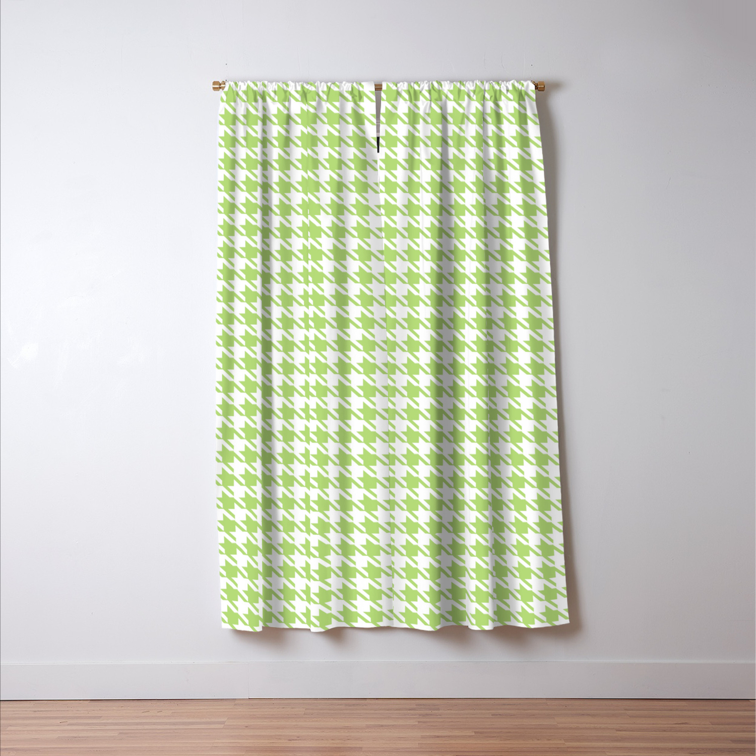 Preppypatterns Modern Houndstooth Pistachio Green And White