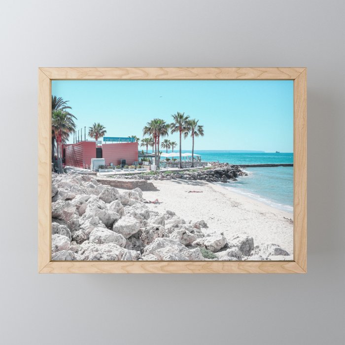 Mallorca Beach Framed Mini Art Print