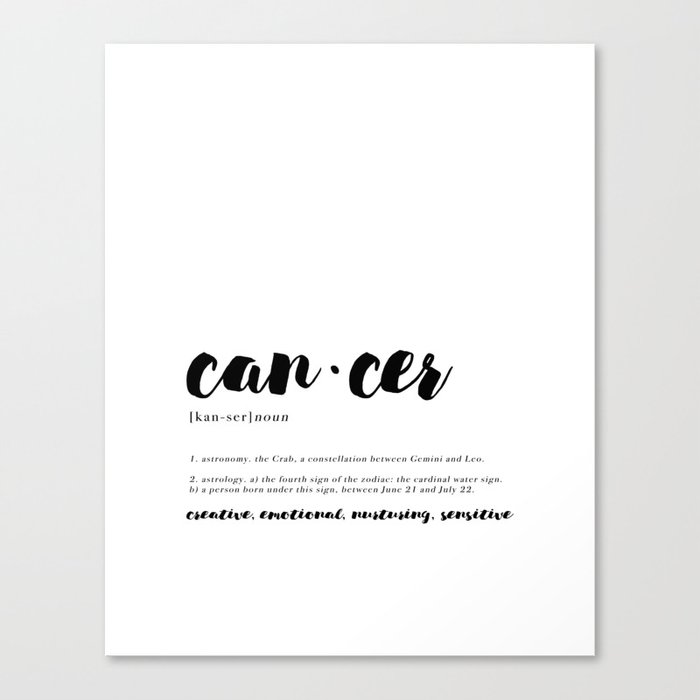 Cancer - Zodiac Definitions Leinwanddruck Cancer - Zodiac Definitions Leinwanddruck
