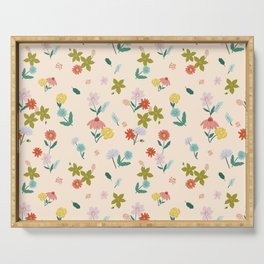 Whimsical Floral Serving Tray