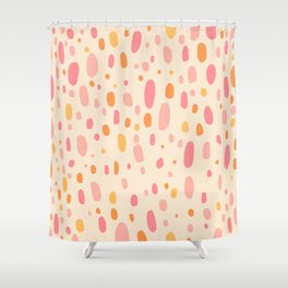 Besotted & Spotted - Warm Colors Shower Curtain