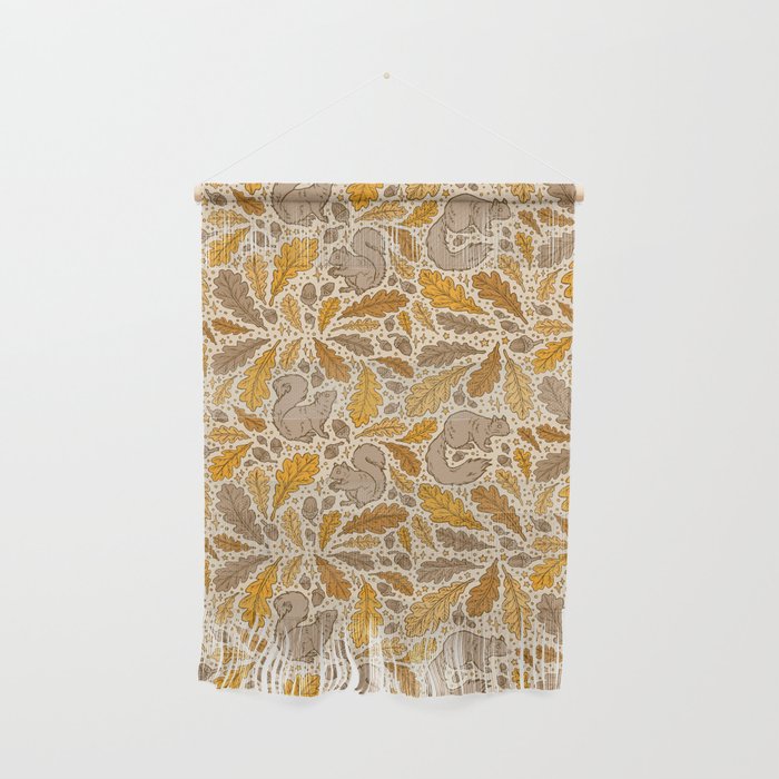 Oak & Squirrels | Autumn Yellows Palette Wall Hanging