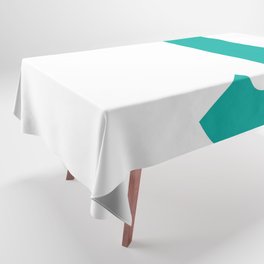 Letter J (Turquoise & White) Tablecloth