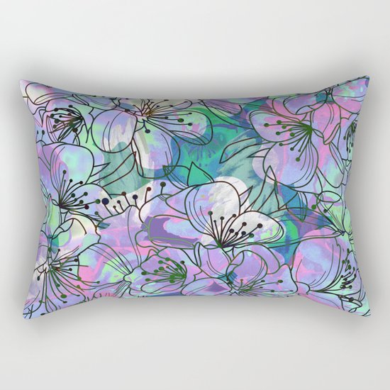 Little Purple Flowers Rectangular Pillow