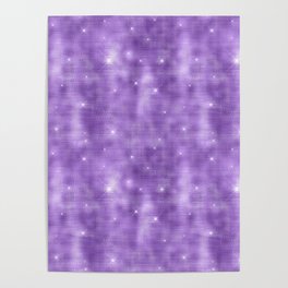 Glam Lavender Diamond Shimmer Glitter Poster