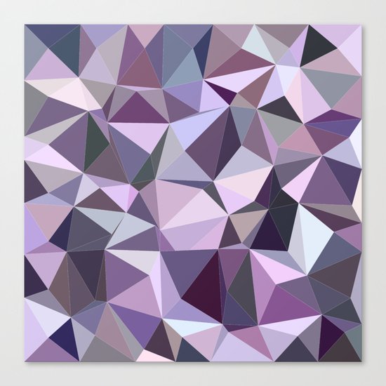Happy purple triangles Canvas Print