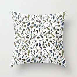 Floral tropical jungle fantasy Throw Pillow