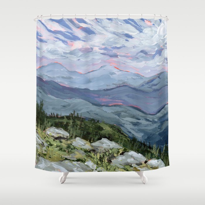 Mountain shower curtain 2025
