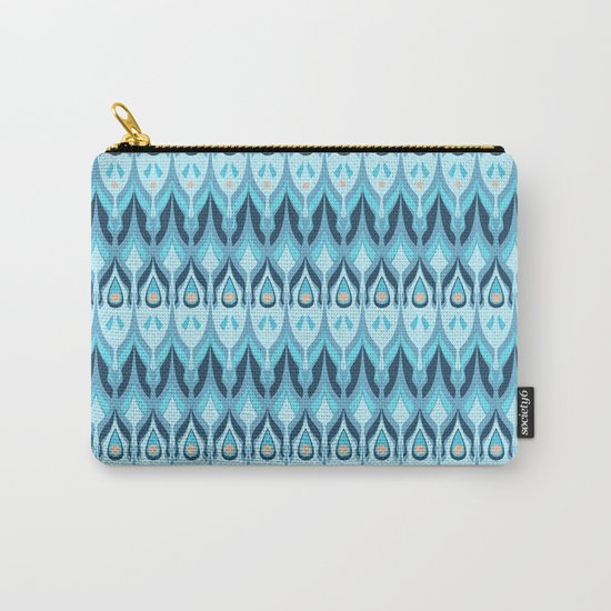 Gray-blue striped pattern . Carry-All Pouch