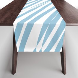 Light blue stripes background Table Runner
