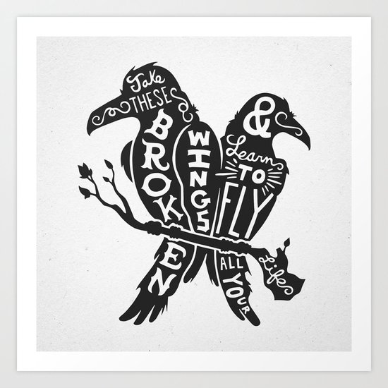 Blackbirds Singing Art Print