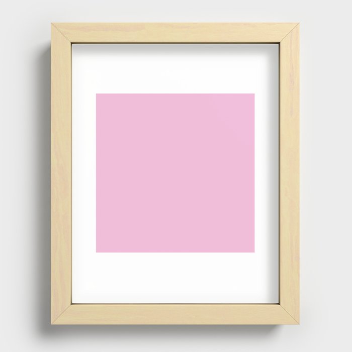 PASTEL MAGENTA SOLID COLOR. Plain Pink Recessed Framed Print