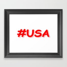 "#USA" Cute Design. Buy Now Framed Art Print