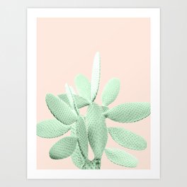 Green Blush Cactus #1 #plant #decor #art #society6 Art Print