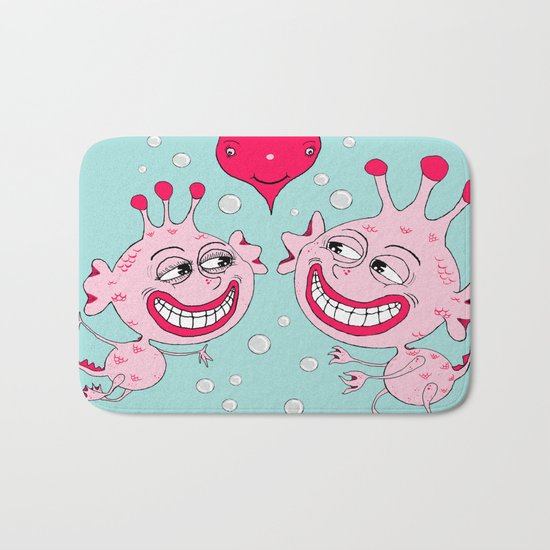 Sea Monkeys in Love Bath Mat