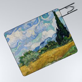 Vincent Van Gogh - Wheat Field with Cypresses Picnic Blanket