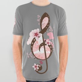 Cherry Blossom Music All Over Graphic Tee