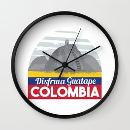 Disfruta Guatape Colombia Wall Clock