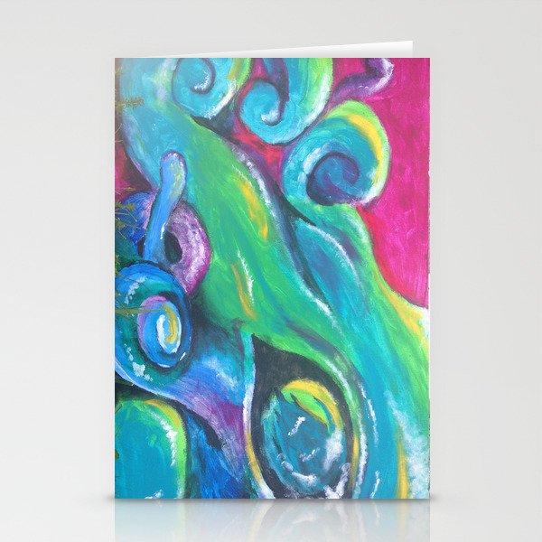 swimming in color Stationery Cards