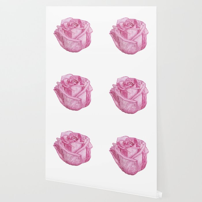 Pink Watercolor Rose Wallpaper By Newburydesigns Society6
