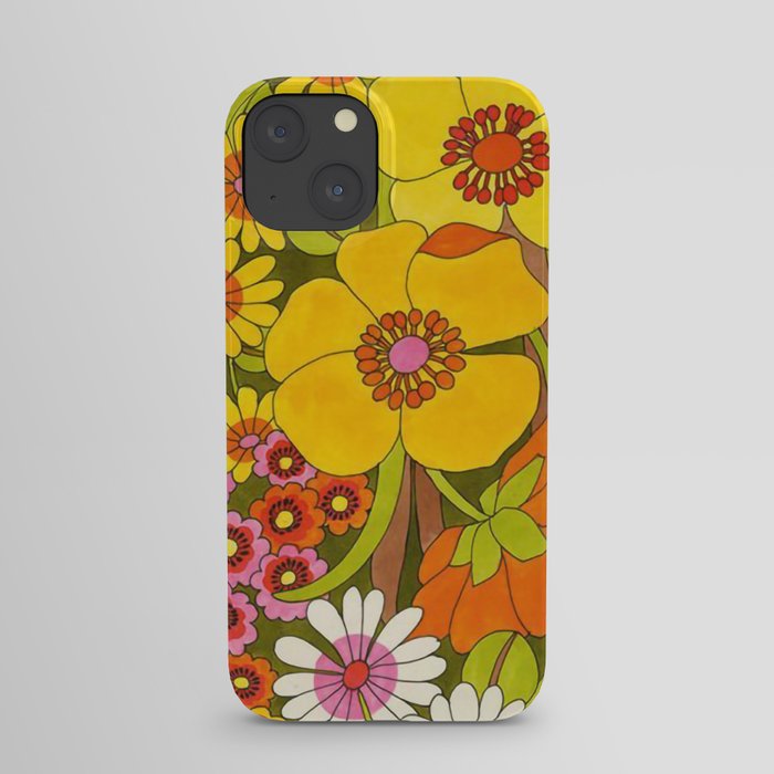 Vintage Retro Bloom Flowers iPhone Case