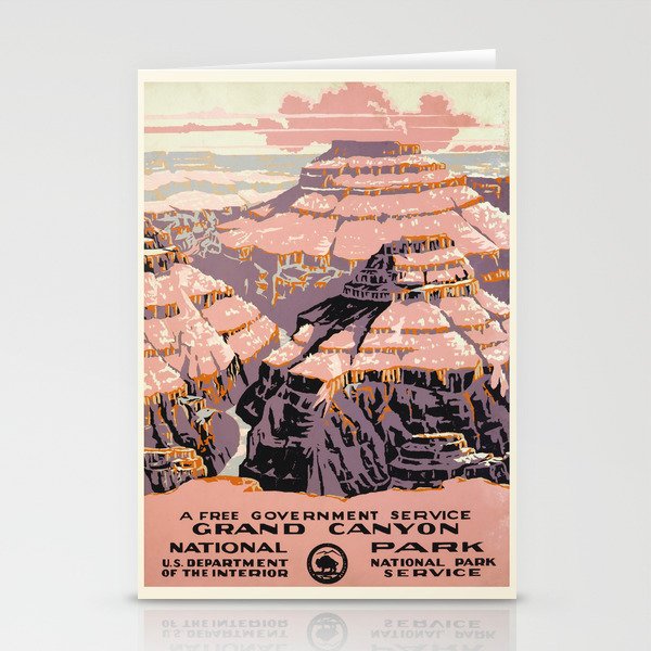 WPA vintage Travel poster - Grand Canyon - National Park Service Stationery Cards