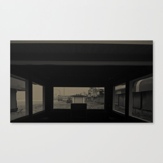 Boardwalk Gone, After Sandy Canvas Print