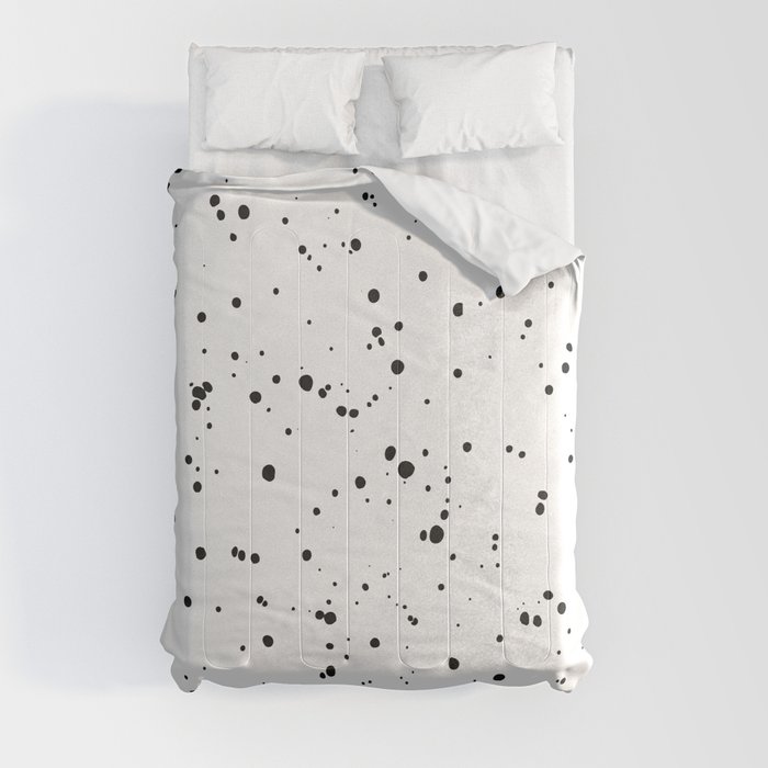 Black and hotsell white dot comforter