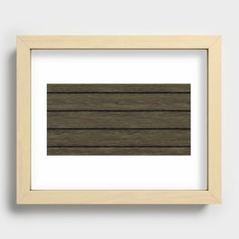 Brown textured wooden surface Recessed Framed Print