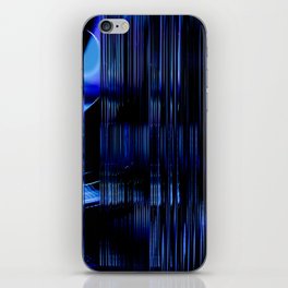 Blue Cyber Black iPhone Skin