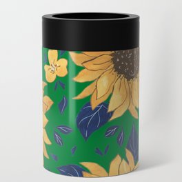 SUNFLOWER IN GREEN Can Cooler
