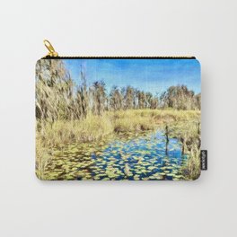 Cypress Swamp and Lily Pads Carry-All Pouch